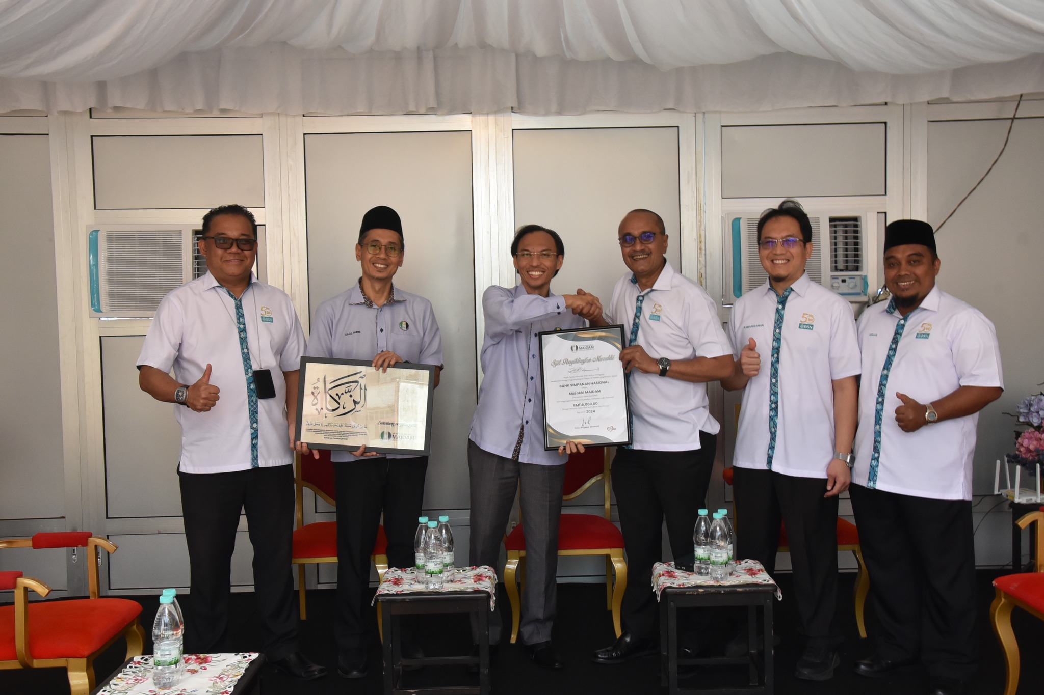 KOLABORASI MAIDAM-BSN: MOU WAKAF TUNAI DAN SERAHAN ZAKAT PERNIAGAAN