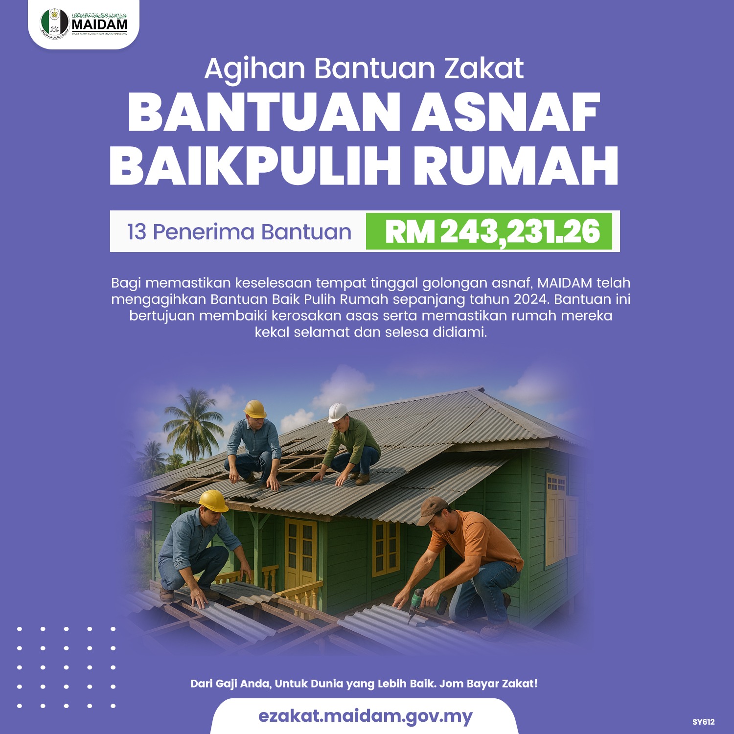 AGIHAN BANTUAN ZAKAT BANTUAN ASNAF BAIKPULIH RUMAH