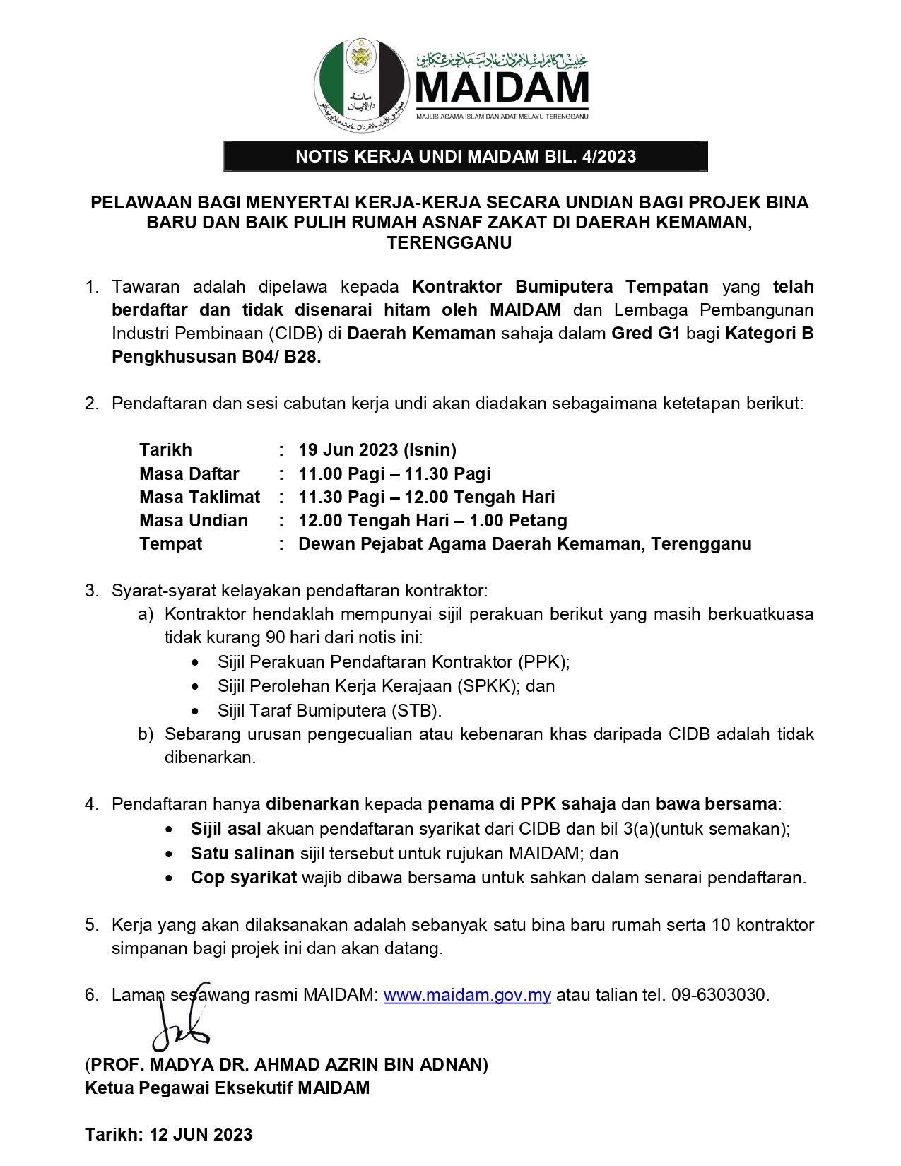 2.4. NOTIS TAWARAN REQUISITION KMMN