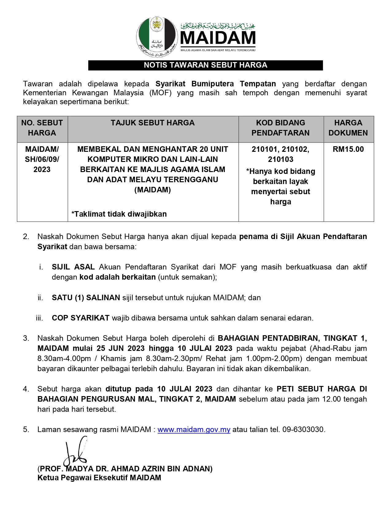 2. NOTIS TAWARAN SEBUT HARGA page 0001