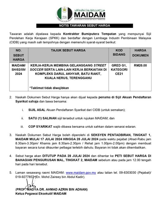 Kerja kerja Membina Gelanggang Street